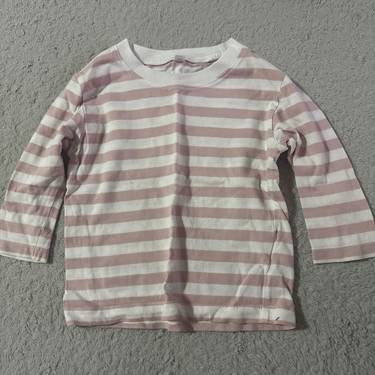 無地良品　ボーダーロンt 80