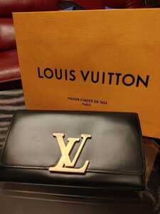 ♪LOUIS VUITTON　ルイヴィトン　ヴェルニ　ポルトフォイユ ルイーズ　デュンヌ　マットブラック　ベージュ　二つ折り　財布