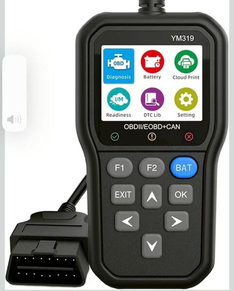 Sugarman OBD2診断機 日本語対応 自動車故障診断機 車検対応 スキャンツール フルOBD2機能