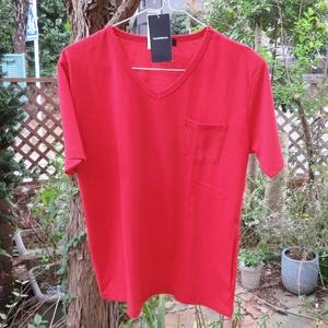  short sleeves T-shirt * woman L size * ion Doublefocus* red color red polyester 65% cotton 35%