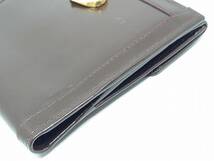 二つ折り財布 LEBERTO di RUSSO レディース 茶色 革財布 約10.5×9.5×2㎝ 財布 未使用保管品 【1872 U1210】_画像4