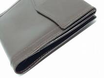 二つ折り財布 LEBERTO di RUSSO レディース 茶色 革財布 約10.5×9.5×2㎝ 財布 未使用保管品 【1872 U1210】_画像3