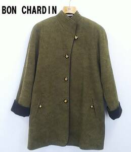 ★BON CHARDIN*スタンドカラーコート*レディース*アウター*防寒着*秋冬*深緑*グリーン　＃3173