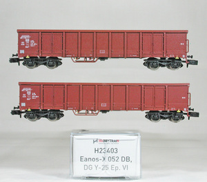 HOBBYTRAIN #H23403 ＤＢ（旧西ドイツ国鉄） Ｅａｎｏｓ-Ｘ０５２型ボギー無蓋車 （Ｙ-２５台車） ２輛セット