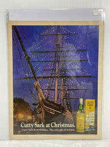 1972年12月15日号LIFE誌広告切り抜き【Cutty Sark Christmas/スコットウィスキー】アメリカ買い付け品70sお酒バーカフェレストラン