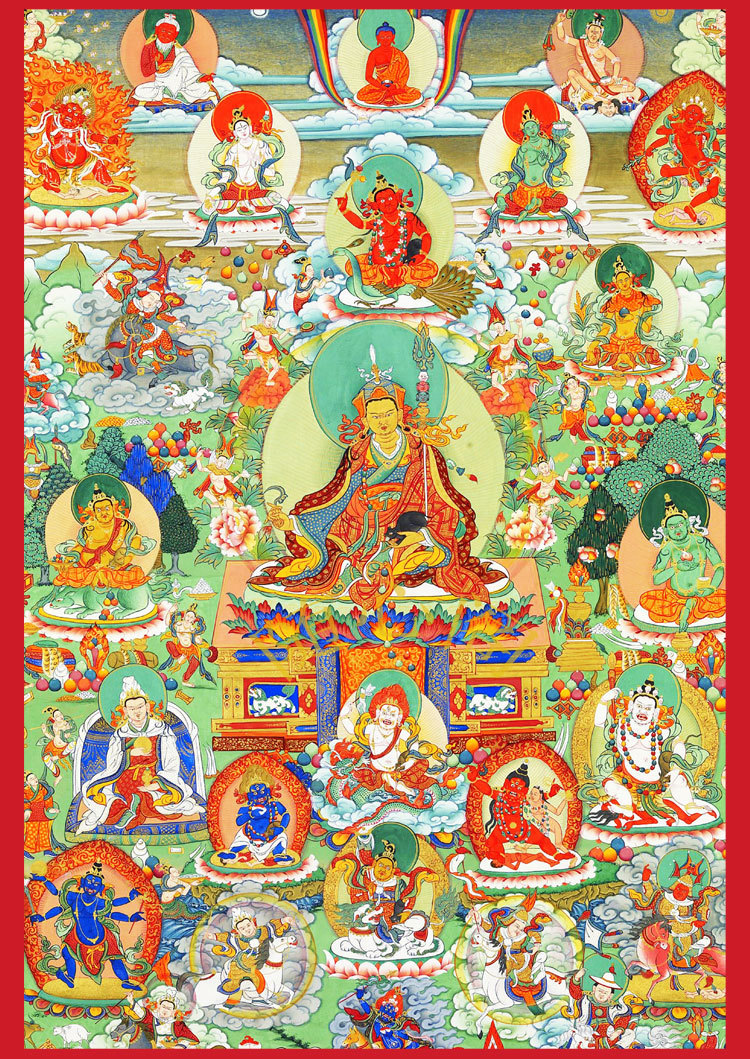 Bouddhisme Tibétain Tableau Bouddhiste Format A3 : 297 x 420 mm Mandala Bodhisattva, Ouvrages d'art, Peinture, autres