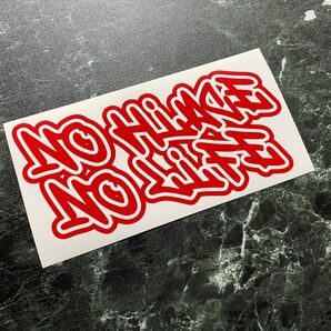 【赤】カラー変更可能 NO HIACE NO LIFEカッティングステッカーハイエース