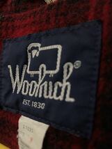 US古着 90's Woolrich モッズコート USA製 Mサイズ〈古着 used〉ウールリッチ バッファローチェック 裏ウール使用 メンズ B18_画像4