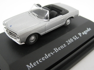 【気軽に楽しむ大人のインテリア】Mecedes-Benz 280SL/Silver-1/87-思い出 夢 ノスタルジー 蘇る ☆未使用、未展示品☆即決有☆彡