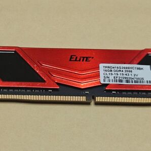 TEAMGROUP ELITE+ DDR4-2666 16GB メモリ TPRD416G2666HC19BK