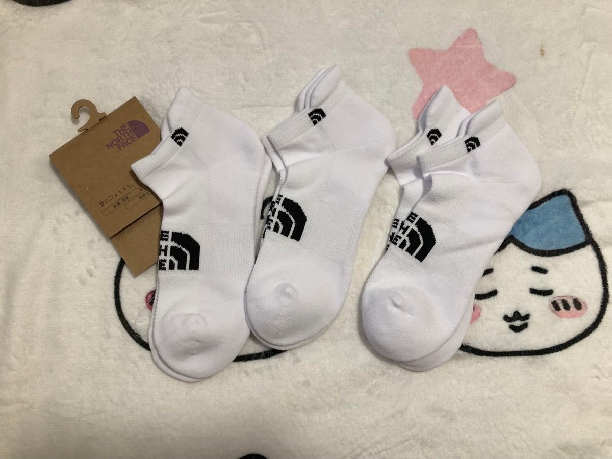 THE NORTH FACE アンクルソックス ホワイト 3足セット 未使用　男女兼用　新品