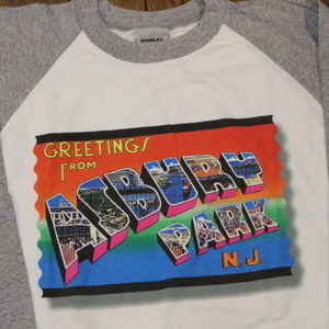 90s USA製 Bruce Springsteen ラグラン Tシャツ XL ブルーススプリングスティーン ASBURY PARK N.J. 七分袖 バンド ロック ヴィンテージ