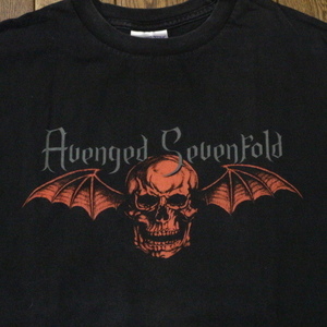 00s Avenged Sevenfold A7X Tシャツ M ブラック アヴェンジド セヴンフォールド ロゴ スカル ヘヴィ メタル ロック バンド