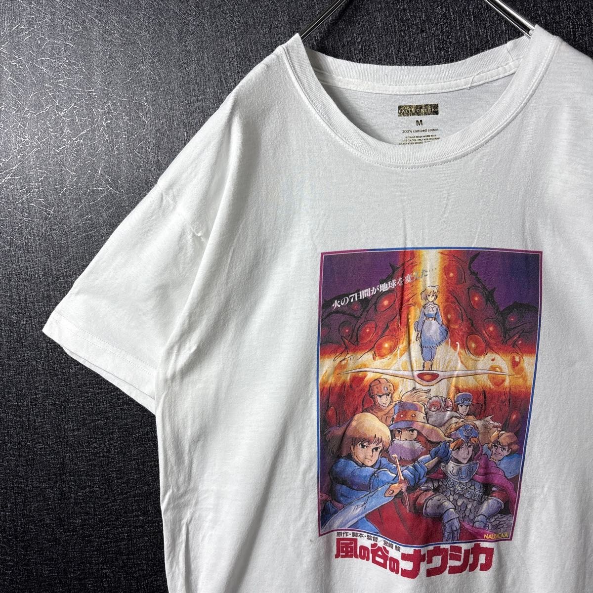 【★風の谷のナウシカ】 古着 メンズ Tシャツ 90's M 白 激レア 1点物 デカプリント vintage ★宮崎駿監督