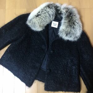 [ including carriage ] Private Label knitted coat Short outer black 