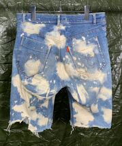 AW1996 ALEXANDER MCQUEEN BLEACHED DENIM SHORTS アレキサンダーマックイーン　デニム_画像2