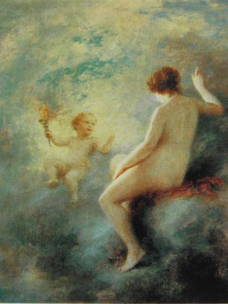 Henri Fantin-Latour, venus and angel, Ultra-rare framed print, Brand new with frame, painting free shipping, ara, painting, oil painting, portrait