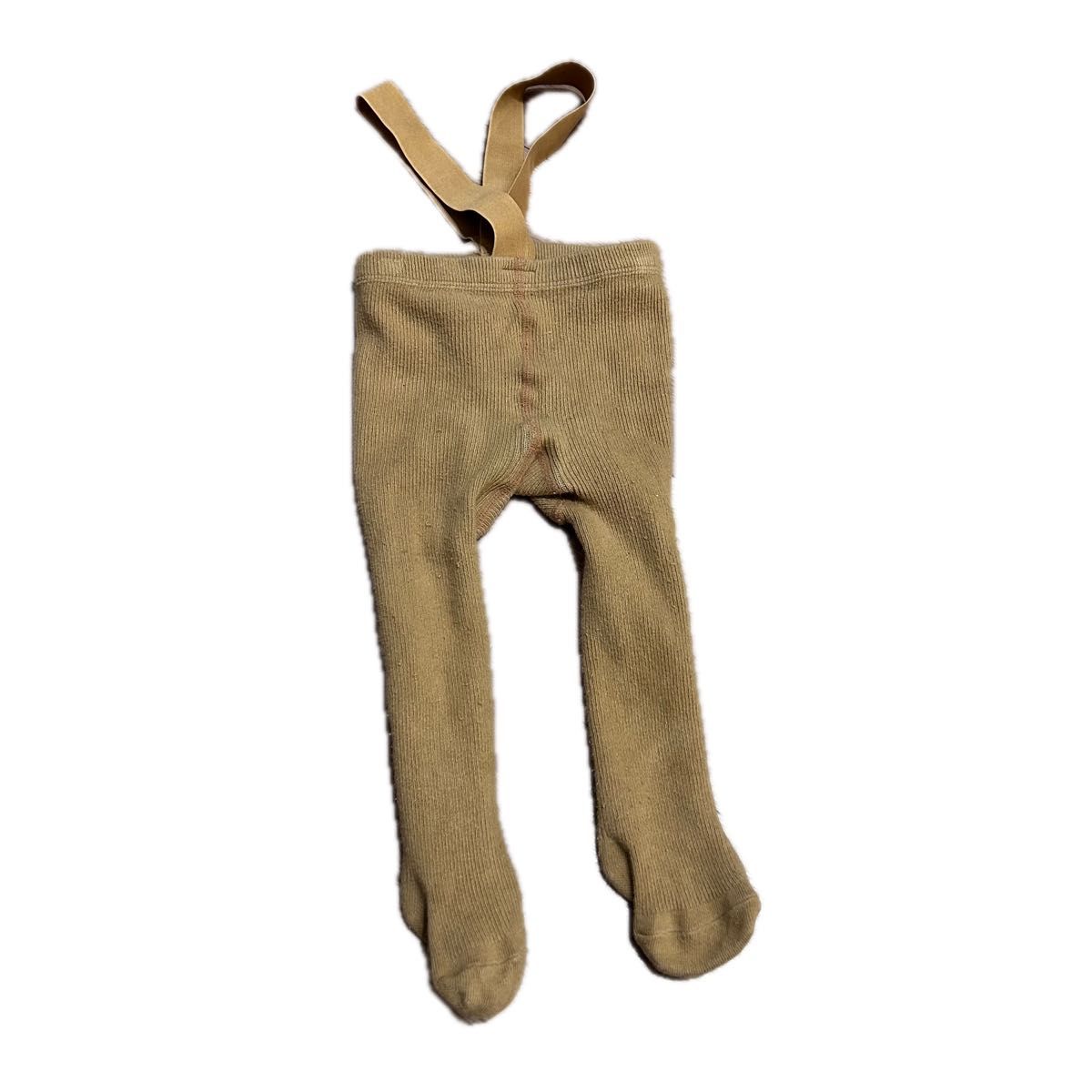 サス付きレギンス タイツ ベージュ系