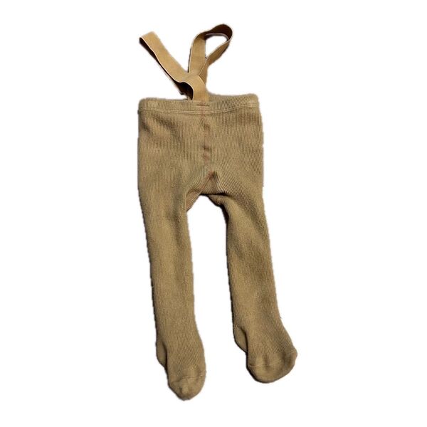 サス付きレギンス タイツ ベージュ系