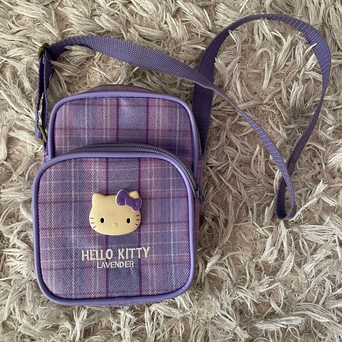 送料込★北海道限定 ラベンダー ハローキティ ポシェット ショルダーバッグ レア サンリオ キティちゃん ポーチ 小物入れ 