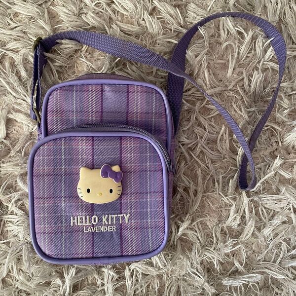 送料込★北海道限定 ラベンダー ハローキティ ポシェット ショルダーバッグ レア サンリオ キティちゃん ポーチ 小物入れ
