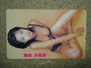 yuuka* Yuuka photoalbum black bikini swimsuit unused 50 frequency telephone card 