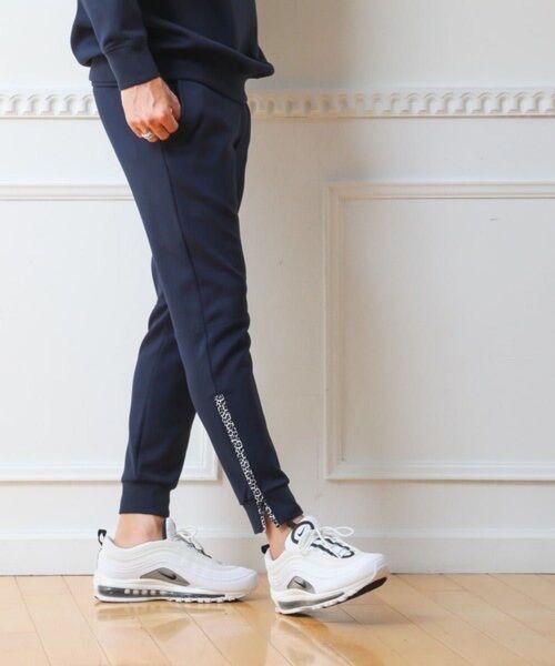 The DUFFER of ST.GEORGE PATTERN 裾ジップ仕様 ダンボールニット スキニージョガーパンツ S