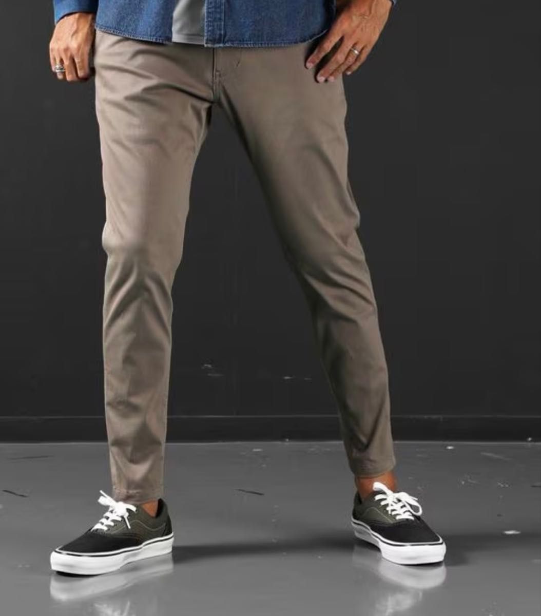 The DUFFER of ST.GEORGE360°全方向高伸縮 『ワンダーシェイプ』 テーパードスキニーパンツブラウン S