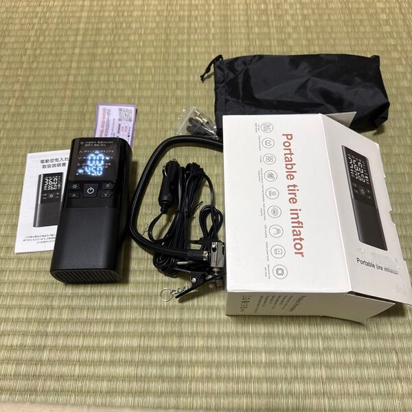 電動空気入れ バイク 車 自転車 ボール用 コードレス 6000mAh 爆速