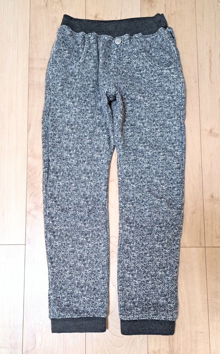 MPS Right-on　裏起毛グレー系ニット長ズボン　ロングパンツ　140