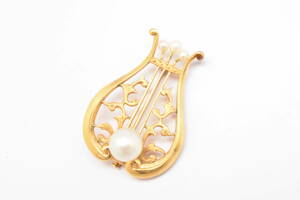  brooch / K18 / pearl / pearl / Gold / 5g