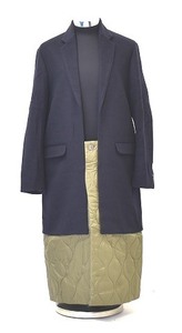 MISTERGENTLEMAN（ミスタージェントルマン）LAYERED COAT レイヤードコート QUILTEDチェスターコート ミリタリー キルト　Mr.GENTLEMAN L