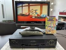 ★【VHSビデオデッキ＋リモコン＋電源ケーブル セット】Panasonic(パナソニック) ビデオカセットレコーダー NV-H6★ジャンク品_画像2