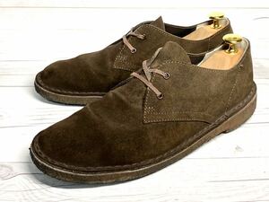 【即決】Clarks Originals クラークス 25.5cm US7.5 茶色 ブラウン スエード メンズ 靴 革靴 天然皮革 くつ プレーントゥ