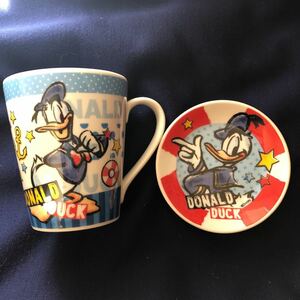 ＊レア＊ Disney ドナルドダック　陶器マグカップ &ディッシュ　箱入り　スケーター