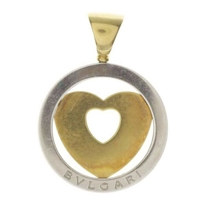 BVLGARI BVLGARY * K 18 gold YG 750 yellow gold SS stainless steel Heart ton do necklace pendant top charm 