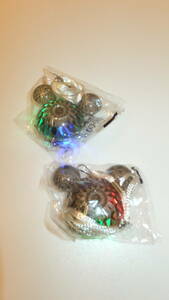 ★Mickey Mouse shape★ Light Up Accessories ミッキーマウス型のイルミアクセサリーフラッシュダイヤマウスペンダント2個SET　NEW　新品