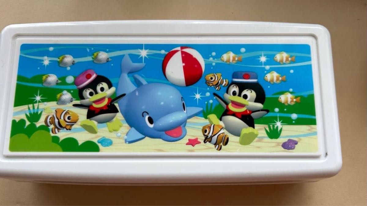 粘土　粘土ケース　ヘラ付き　小学校粘土　ペンギン