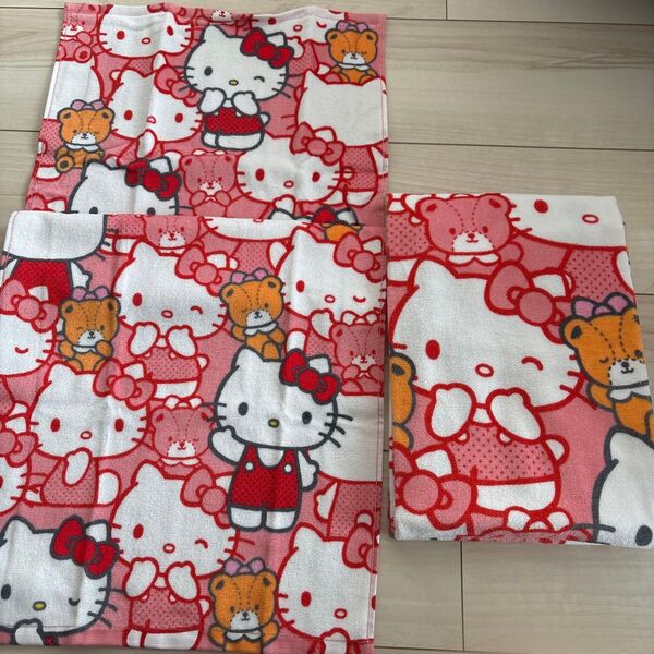 しまむら サンリオ ハローキティ バスタオル フェイスタオル