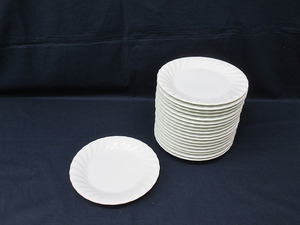 ★YC2912　プレート　19枚セット　ホワイト　中皿　取皿　デザート皿　シンプル　洋食器　アンティーク　送料無料★