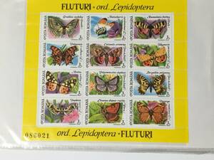 切手：昆虫・蝶／ルーマニア＊２００１年＊シート＊②
