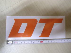 ヤマハ　DT　ステッカー　デカール　16cm　オレンジ