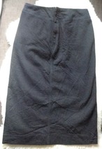 USED 美品 1回着 UNIQLO U ユニクロ U 2020AW デニムペンシル ロングスカート BLACK ウエスト64cm 完売の品 定価3990円_画像2