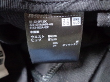 USED 美品 1回着 UNIQLO U ユニクロ U 2020AW デニムペンシル ロングスカート BLACK ウエスト64cm 完売の品 定価3990円_画像6