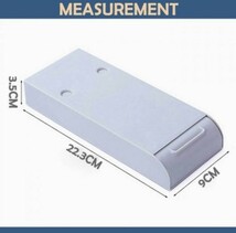 パンチでのテーブル引き出しデスクトップ収納引き出しオーガナイザーボックス机の下自己スティック文房具データケーブル収納ボックス_画像4