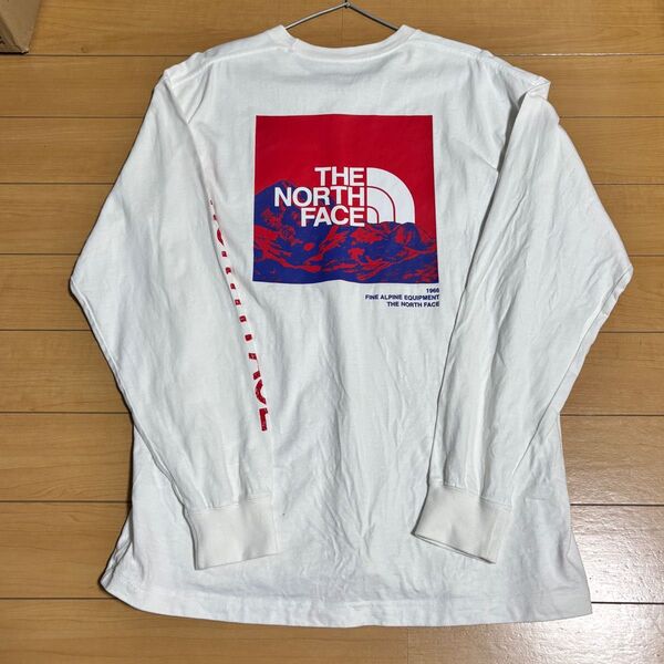 THE NORTH FACE ホワイト ノースフェイス 長袖Tシャツ XL 白 バックプリント Long ロンT