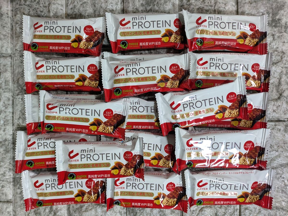 【２０個セット】クレバー プロテインバー ミニ チョコ　低糖質 