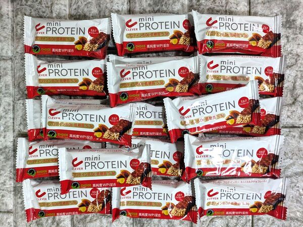 【20個セット】クレバー プロテインバー ミニ チョコ 低糖質