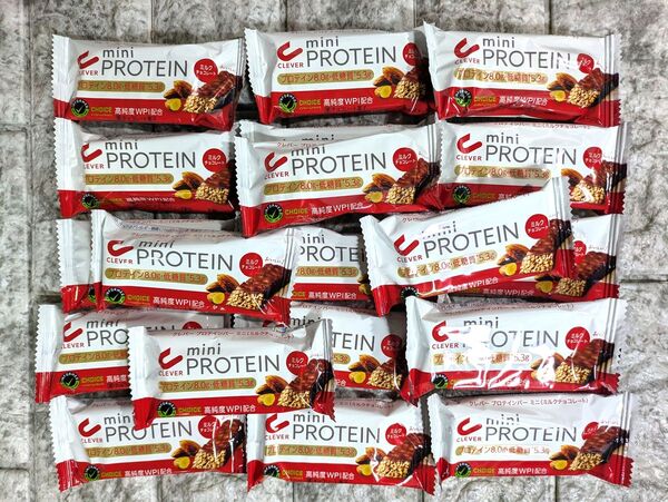 【20個セット】クレバー プロテインバー ミニ チョコ 低糖質