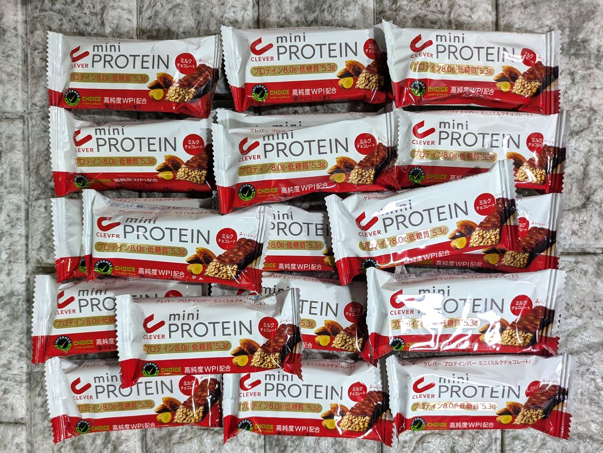 【２０個セット】クレバー プロテインバー ミニ チョコ　低糖質 